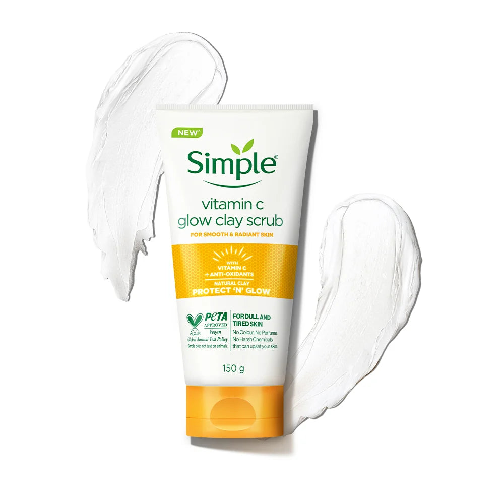 Simple Protect N Glow Vitamin C Glow Clay Scrub, 150g