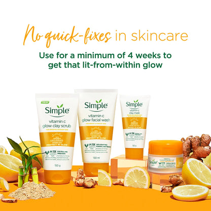 Simple Protect N Glow Vitamin C Glow Clay Scrub, 150g