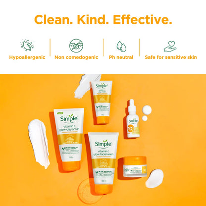 Simple Protect N Glow Vitamin C Brighten Clay Mask, 50g