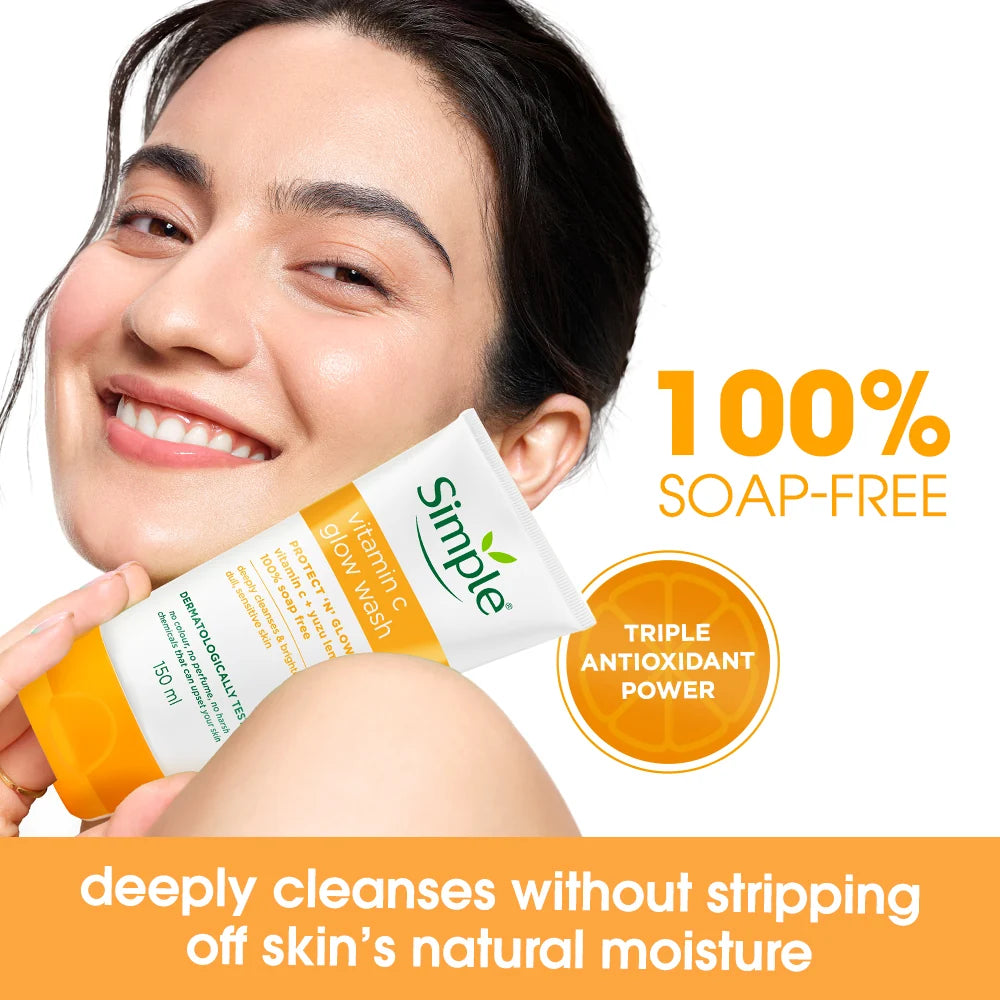 Simple Vitamin C Glow Facial Wash, 150ml