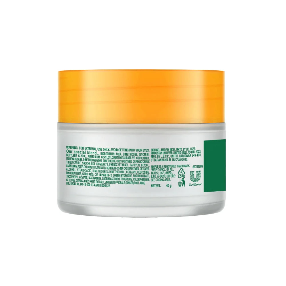 Simple Protect N Glow Vitamin C Moisturising Glow Gel, 40g