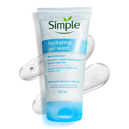 Simple Water Boost Hydrating Gel Wash, 150ml