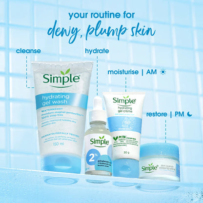Simple Water Boost Hydrating Gel Wash, 150ml