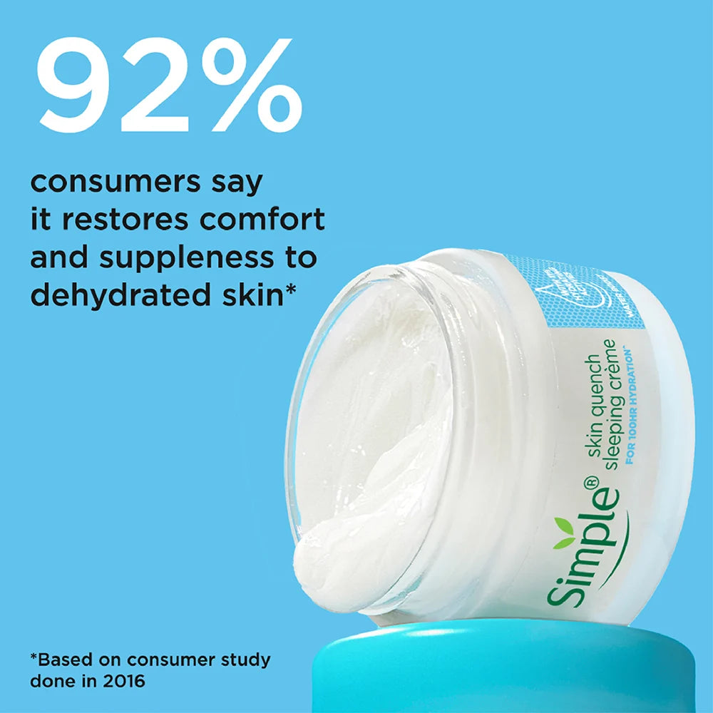 Simple Water Boost Skin Quench Sleeping Creme, 40g