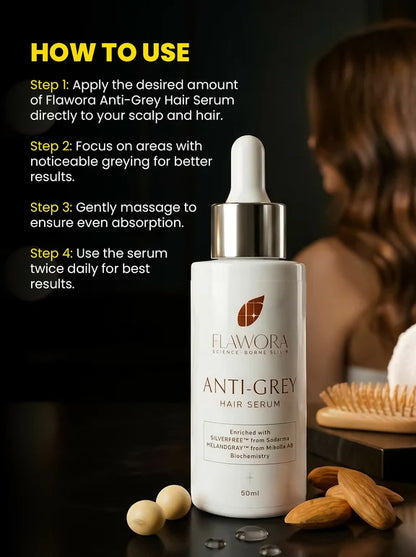 Flawora Anti-Grey Hair Serum - 50 ml - Pack of 1