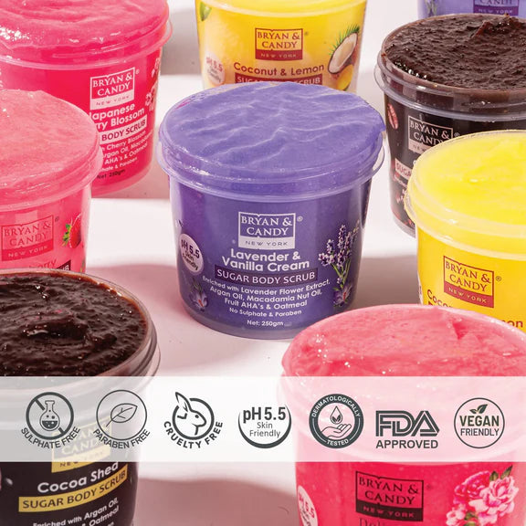 Bryan & Candy Lavender & Vanilla Cream Sugar Body Scrub - 250 gm