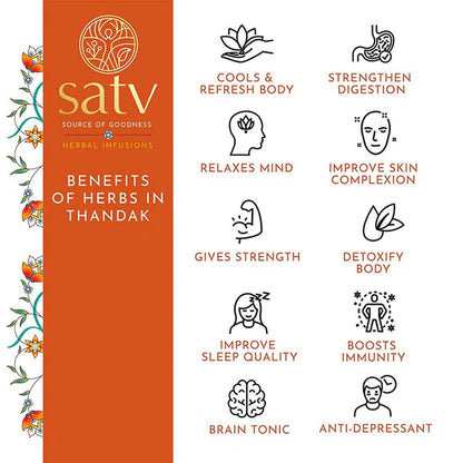Satv Thandak Herbal Milk Mix - 100 gm