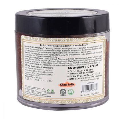 Khadi Natural Almond & Honey Exfoliating Facial Scrub - 50 gm