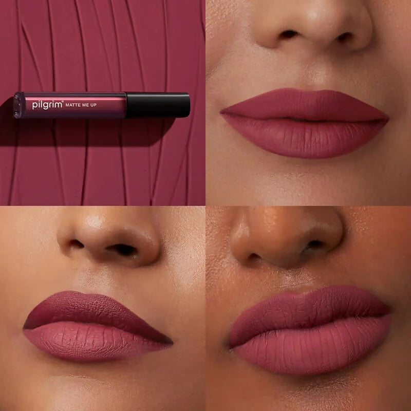 Pilgrim Liquid Matte Lipstick with Hyaluronic Acid - Pink Kisses