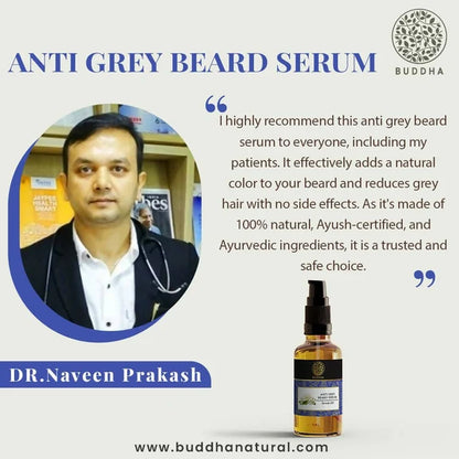 Buddha Natural Grey Beard Hair Oil Serum - 25 ml