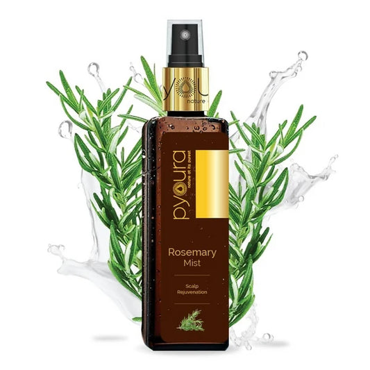 Pyoura Rosemary Water Spray For Hair Fall Control Natural Non-Greasy Heat Protection Serum Mist Toner - 50 ml