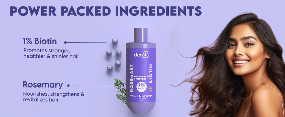 Rosemary Hair Fall Control Shampoo with 1% Biotin
