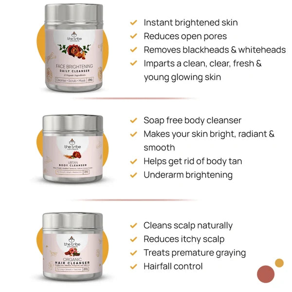 Top to Toe Cleansers Kit to Nourish Skin & Hair