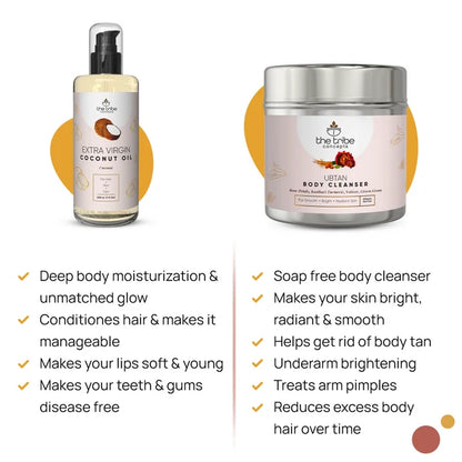Body Polishing Kit - Coconut & Green Gram for Hydration & Tan Removal
