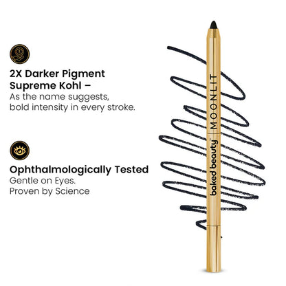 Baked Beauty Moonlit Supreme Kohl Pencil (Black) - 1.5 gm