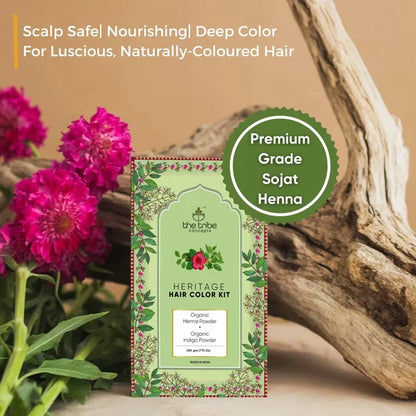 Hair Colour Kit - Herbal Hair Dye with Premium grade ingredients for Long-lasting Black Colour