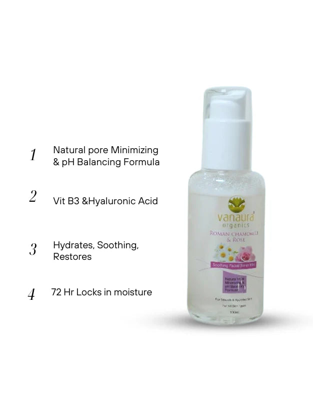 Roman Chamomile and Rose Soothing facial toner mist-100ml