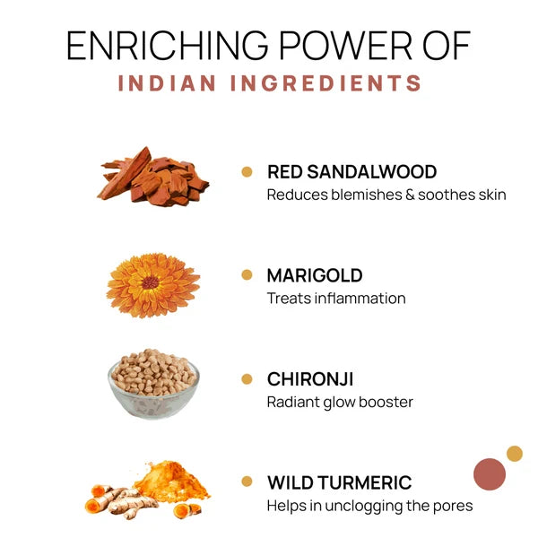 Exotic Face Glow Mask - Marigold & Red Sandalwood for Even toned Glow