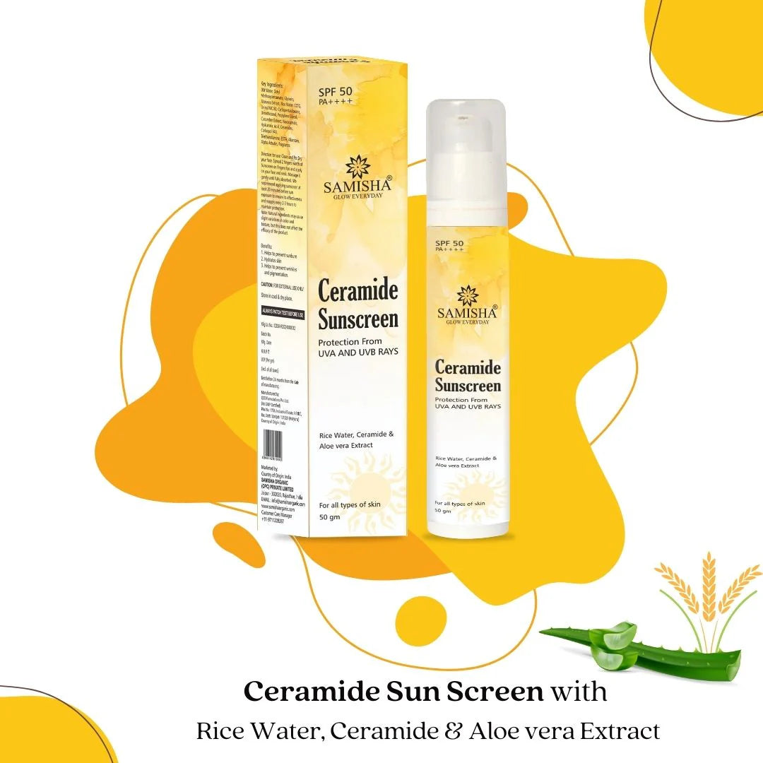 Samisha Ceramide & Hyaluronic Acid Sunscreen Spf 50 Pa++++ - 50 gm