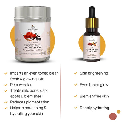 Face Glow Kit - Saffron & Marigold for Instant Glow