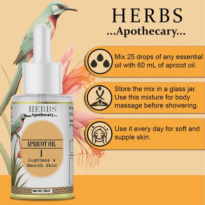 Zenvista Herbs Apothecary Apricot Oil For Skin Care And Hair Care - 30 ml