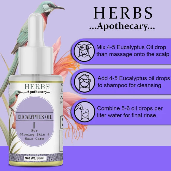 Zenvista Herbs Apothecary Eucalyptus Oil For Skin & Hair Care - 30 ml