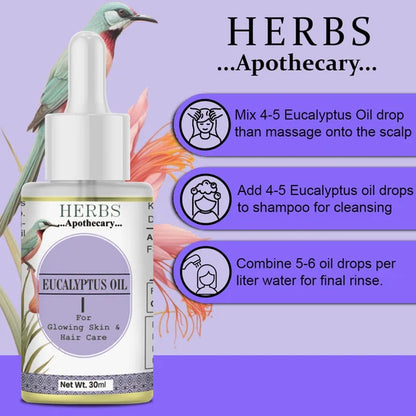 Zenvista Herbs Apothecary Eucalyptus Oil For Skin & Hair Care - 30 ml