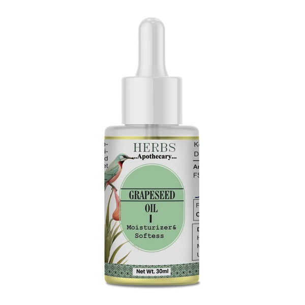Zenvista Herbs Apothecary Grape Seed Oil For Moisturizer & Softens - 30 ml