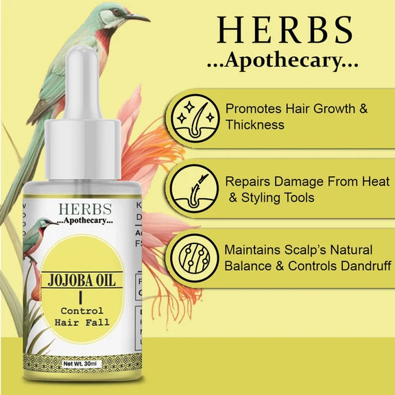 Zenvista Herbs Apothecary Jojoba Oil For Control Hair Fall - 30 ml