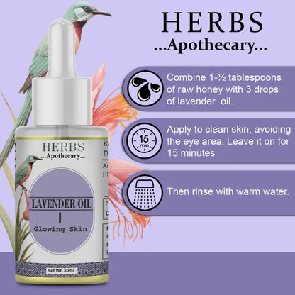 Zenvista Herbs Apothecary Lavender Oil For Glowing Skin - 30 ml