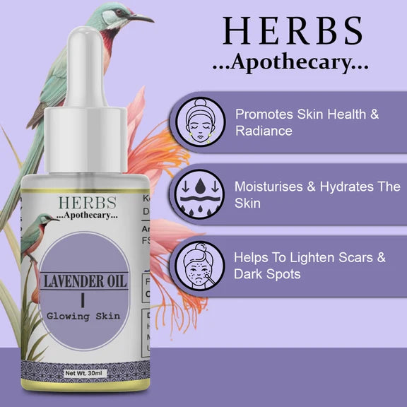 Zenvista Herbs Apothecary Lavender Oil For Glowing Skin - 30 ml