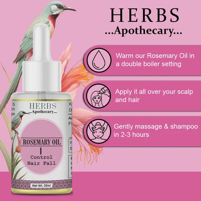 Zenvista Herbs Apothecary Rosemary Oil For Control Hair Fall - 30 ml