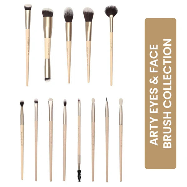 Milagro Beauty Arty Eyes & Face Makeup Brush Collection (Set Of 13 ) - kit
