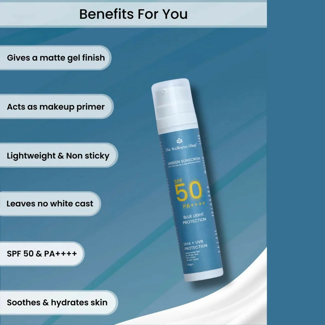 The Wellness Shop Unseen Sunscreen - 50 gm