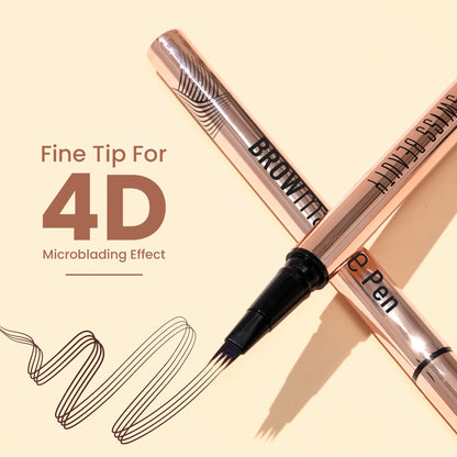 Swiss Beauty Browmance Pen Fills In Sparse Hair For 8-Hour Stay - 3 Dark Brown - 1 gm