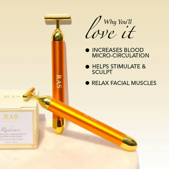 Ras Luxury Oils 24K Gold Vibrating Face Massager - 1 pcs
