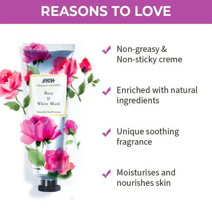 Nykaa Rose & White Musk Hand & Nail Creme - 30 ml