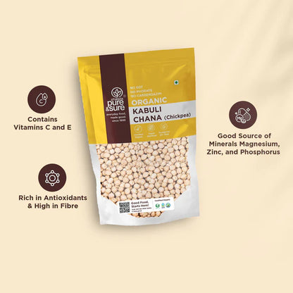 Pure & Sure Organic Kabuli Chana - 500 gm