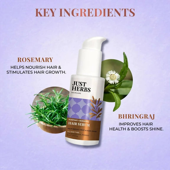 Just Herbs Rosemary Bhringraj Hair Serum - 80 ml