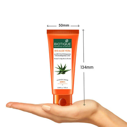 Biotique Bio Aloe Vera 30+ SPF Sunscreen Ultra Soothing Body Lotion - 50 ml