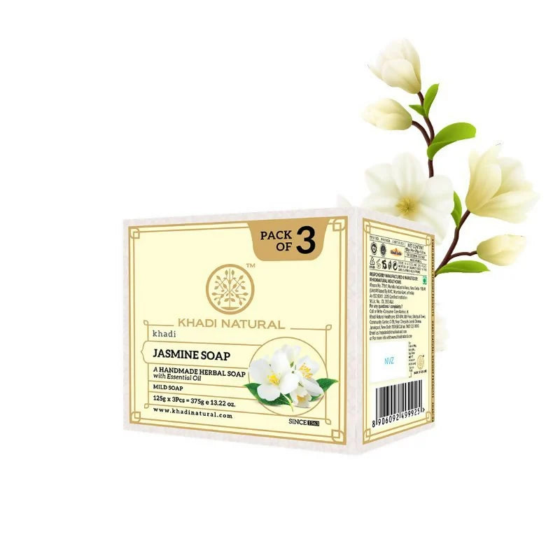 Khadi Natural Jasmine Handmade Soap - 125 gm - Pack of 3