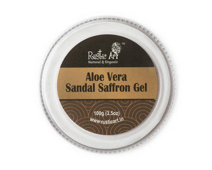 Rustic Art Aloe Vera Sandal Saffron Gel - 100 gm