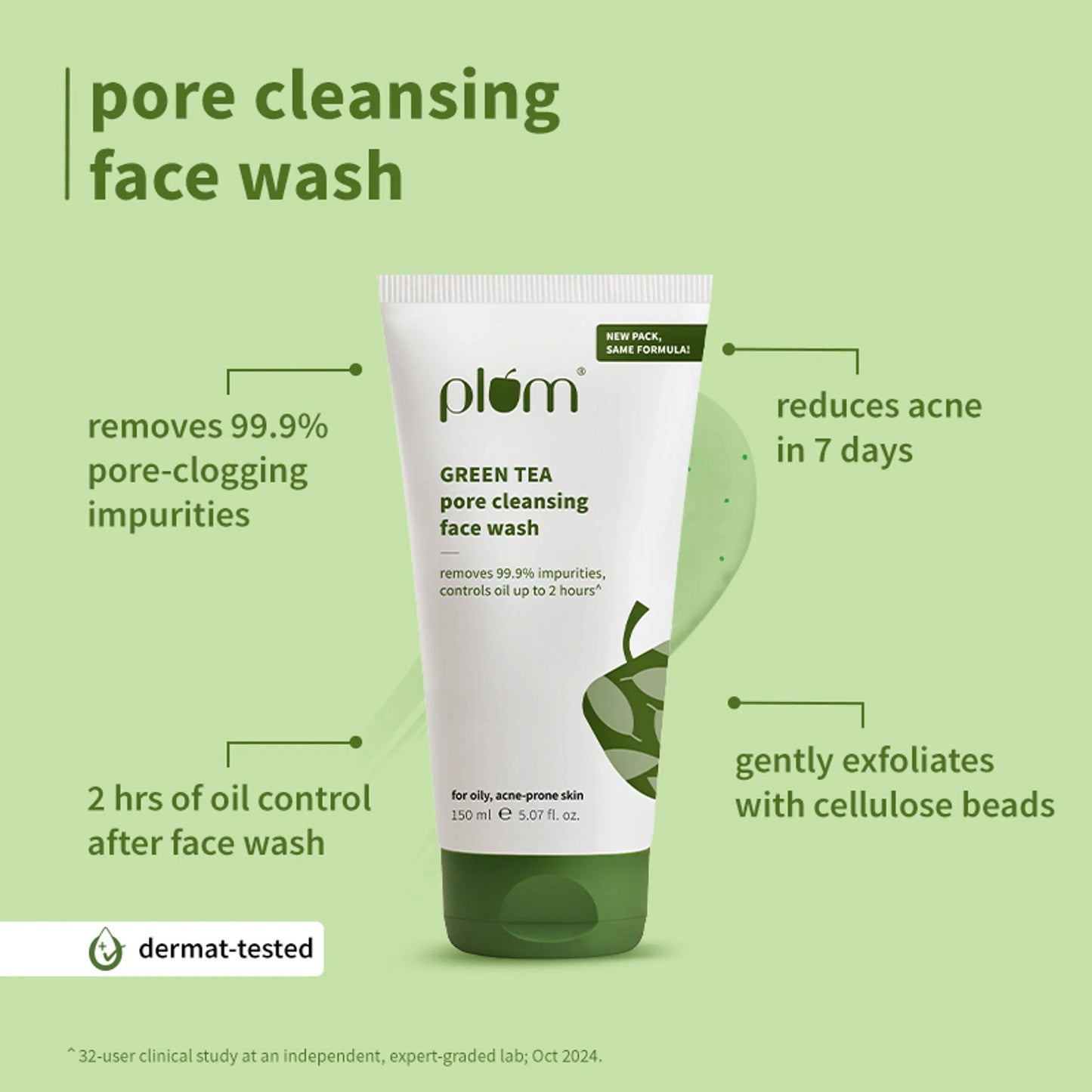 Plum Green Tea Cleansing Face Wash and Oil Free Moisturizer - combo