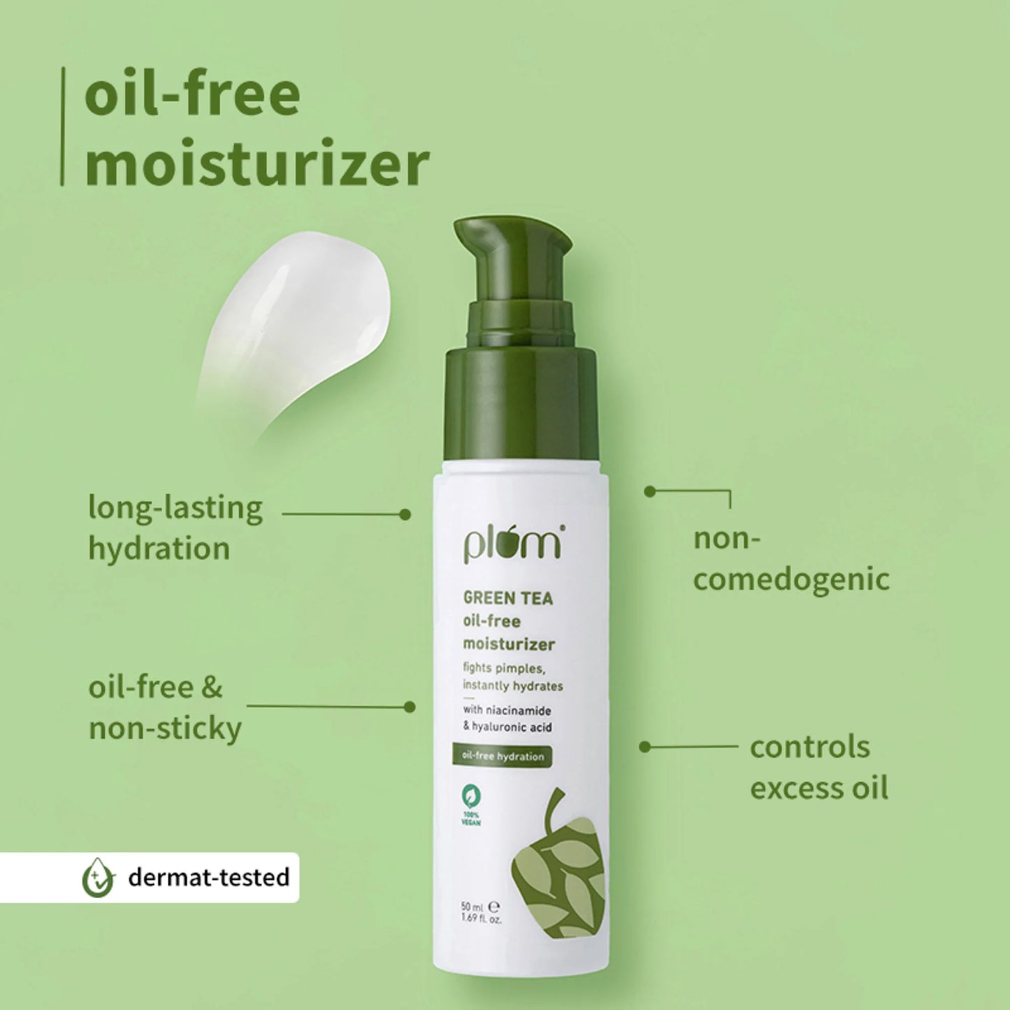 Plum Green Tea Cleansing Face Wash and Oil Free Moisturizer - combo