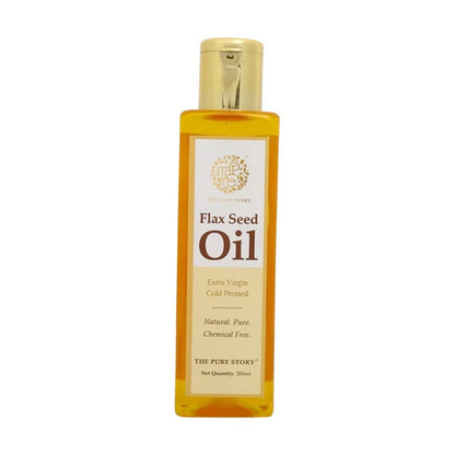 The Pure Story Natural Cold Pressed Flax Seed Oil for Hair & Skin - 100 ml