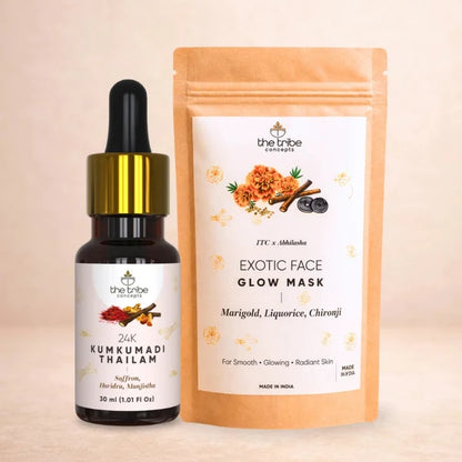 Face Glow Kit - Saffron & Marigold for Instant Glow