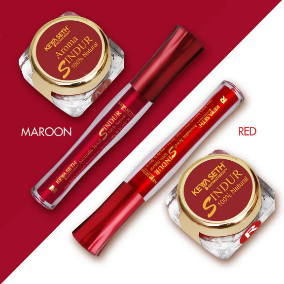 Keya Seth Aromatherapy 100% Natural Liquid Sindoor - Maroon - 5 ml