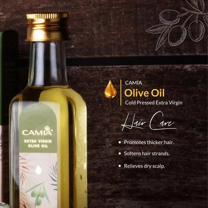 Camia Organic Cold Pressed Extra Virgin Olive Oil For Skin & Hair - 100 ml