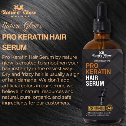 Nature Glow Herbal Pro Keratin Hair Serum - 60 ml