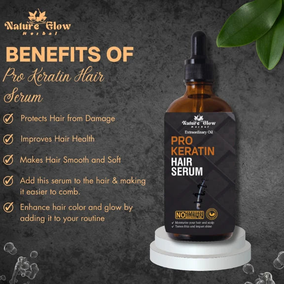 Nature Glow Herbal Pro Keratin Hair Serum - 60 ml